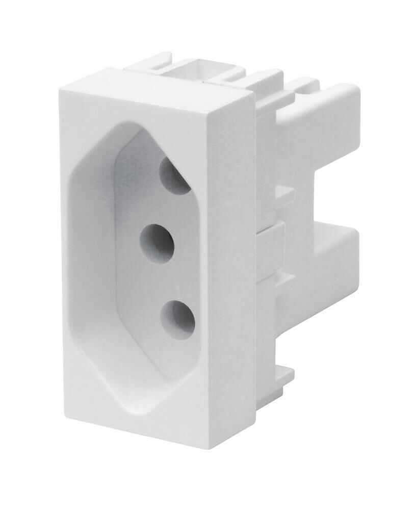 Módulo Tomada 2P+T Habitat 20A Branco Fame