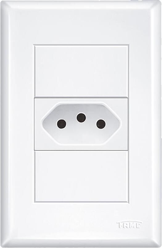 Conjunto Tomada Evidence 1 Módulo 2P+T 10A Branco Fame