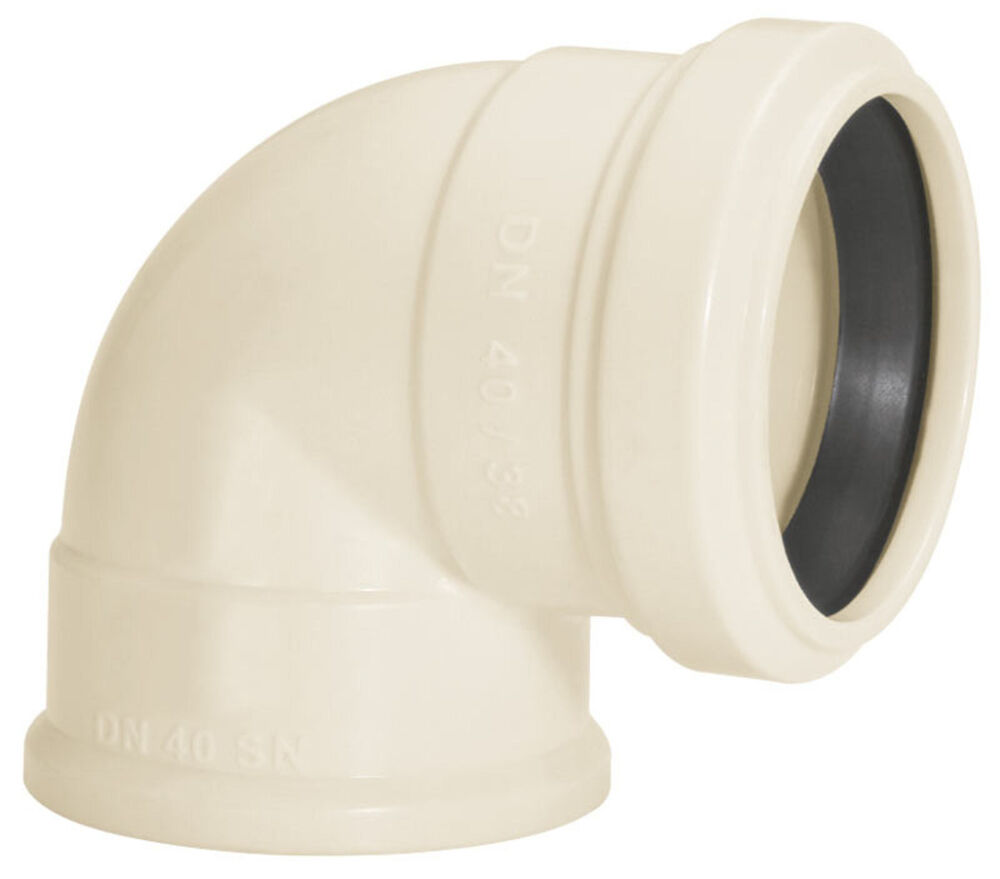 Joelho 90° 40mm Pvc Esgoto Branco com Anel Amanco