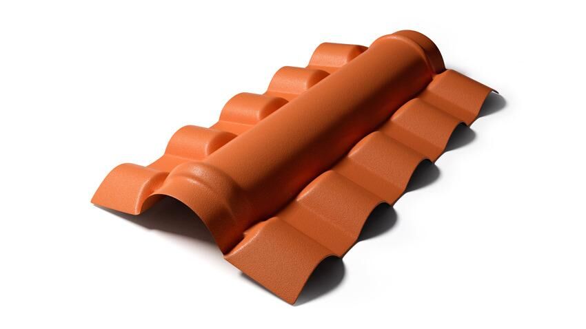 Cumeeira PVC Tubozan Central 0,9mx56cm Cerâmica