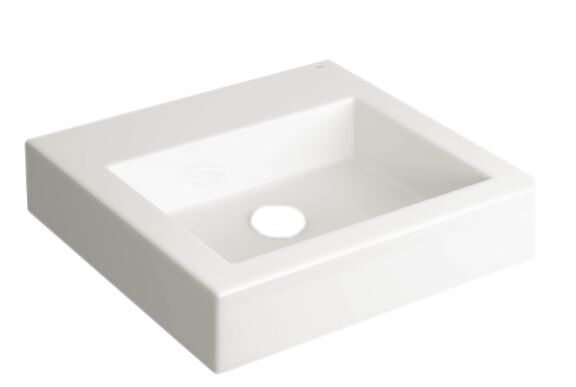 Cuba para Banheiro de Apoio Quadrada com Mesa 43x45 Branco Gelo Deca