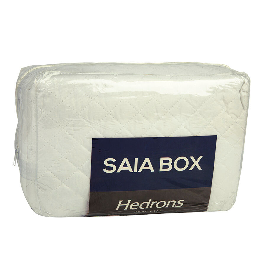 Saia para cama Box Queen Metalassada 1,58x1,98x0,38 branco Hedrons