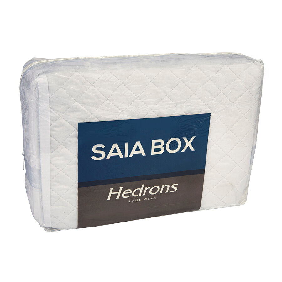 Saia para cama Box Kig Metalassada 1,93x2,03x0,38cm branco Hedrons