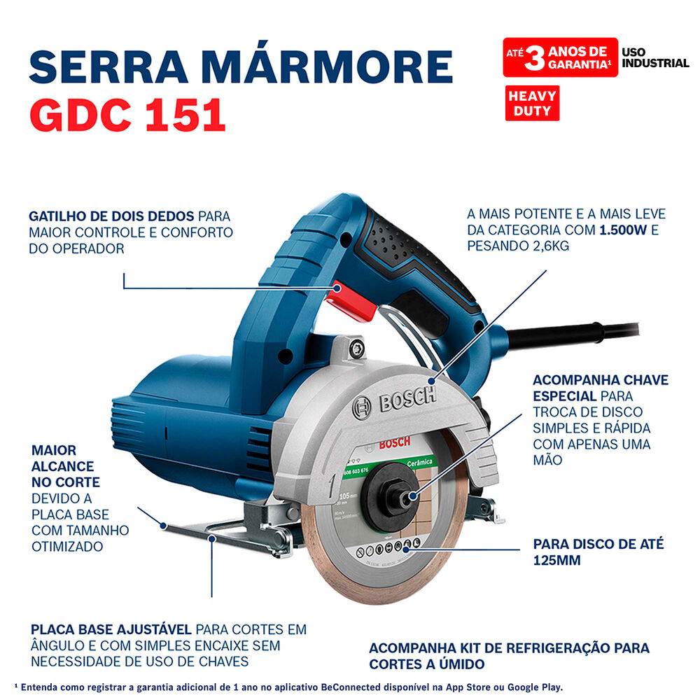 Serra Mármore com Disco Kit e Maleta 5