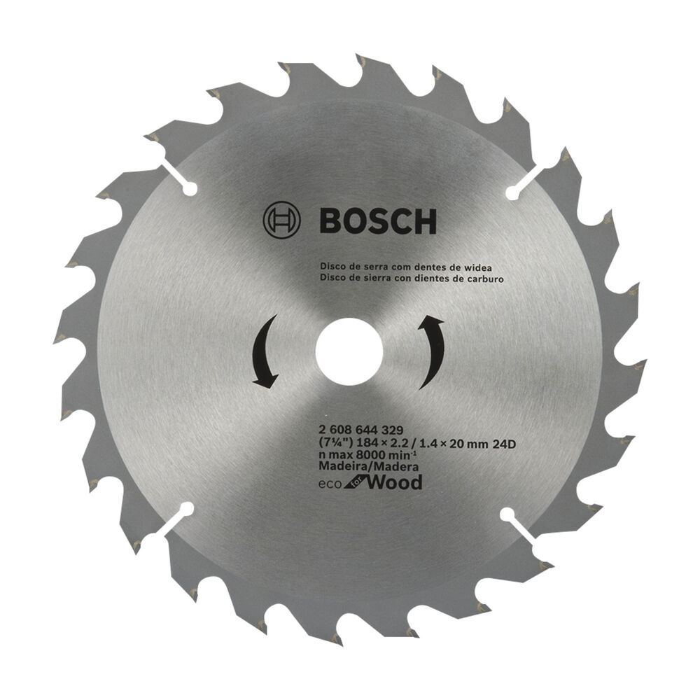 Disco de Serra para Madeira Eco 184mm 24 Dentes Bosch