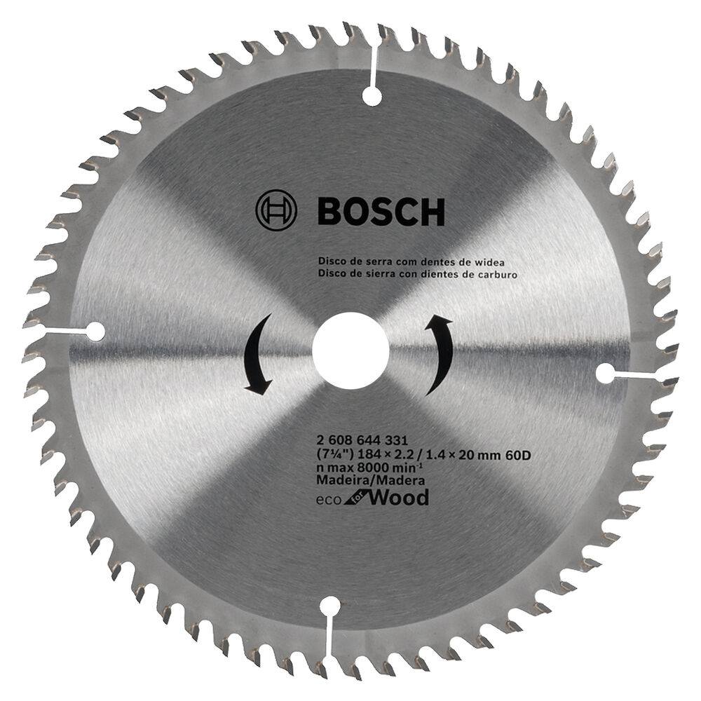Disco de Serra para Madeira Eco 184mm 60 Dentes Bosch