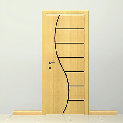 Porta de Abrir Madeira 2,10M X 80CM PI015 Angelim Interna Pinhal