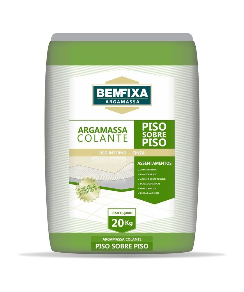 Argamassa Piso Sobre Piso Bemfixa 20Kg Cinza