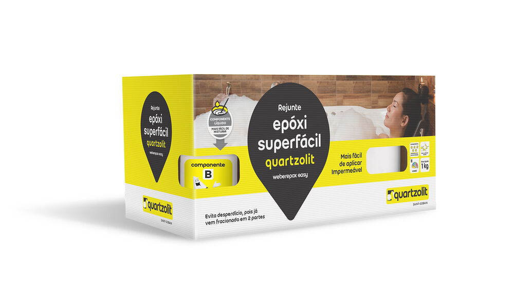 Rejunte Epóxi Quartzolit Preto Grafite 1kg