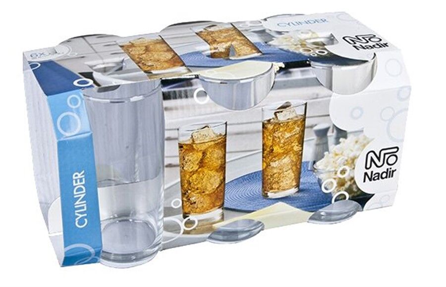 Jogo de Copos 300ml Nadir Cilynder 6 Peças