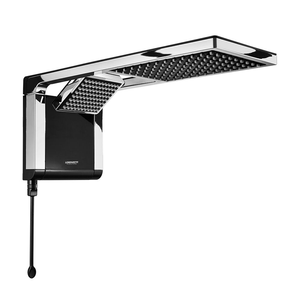 Chuveiro Eletrônico Acqua Duo Preto Cromado Lorenzetti