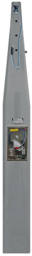 Poste de Luz Fibra de Vidro 7m Padrão Celesc Monofásico 1 Caixa Posteleve