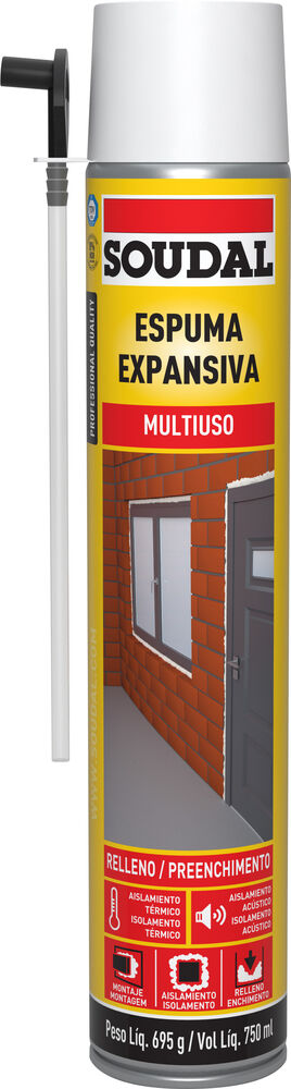 Espuma Expansiva Soudal PU Manual 750ml 690g