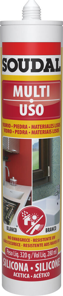 Silicone Acético Multiuso Soudal 320g Branco