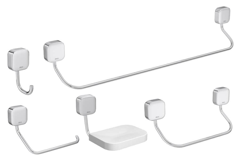 Kit de Acessórios para Banheiro Pix 5 Peças Cromado Deca