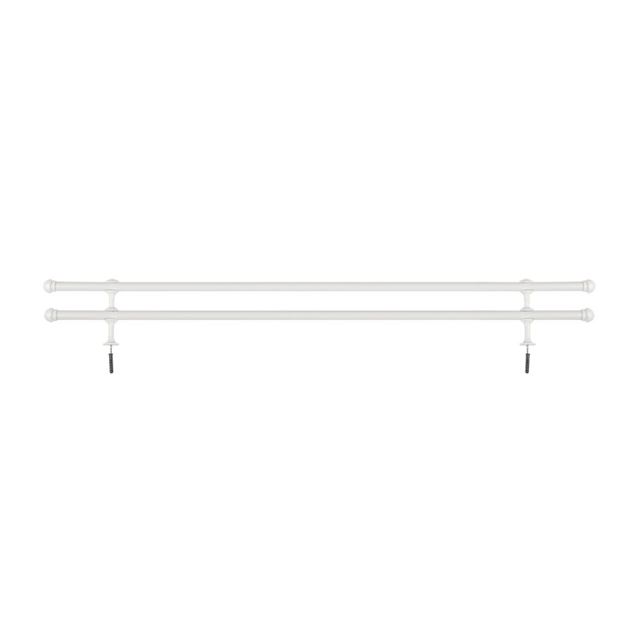 Kit Varão para Cortina Diagonal Duplo 2mx19mm Branco