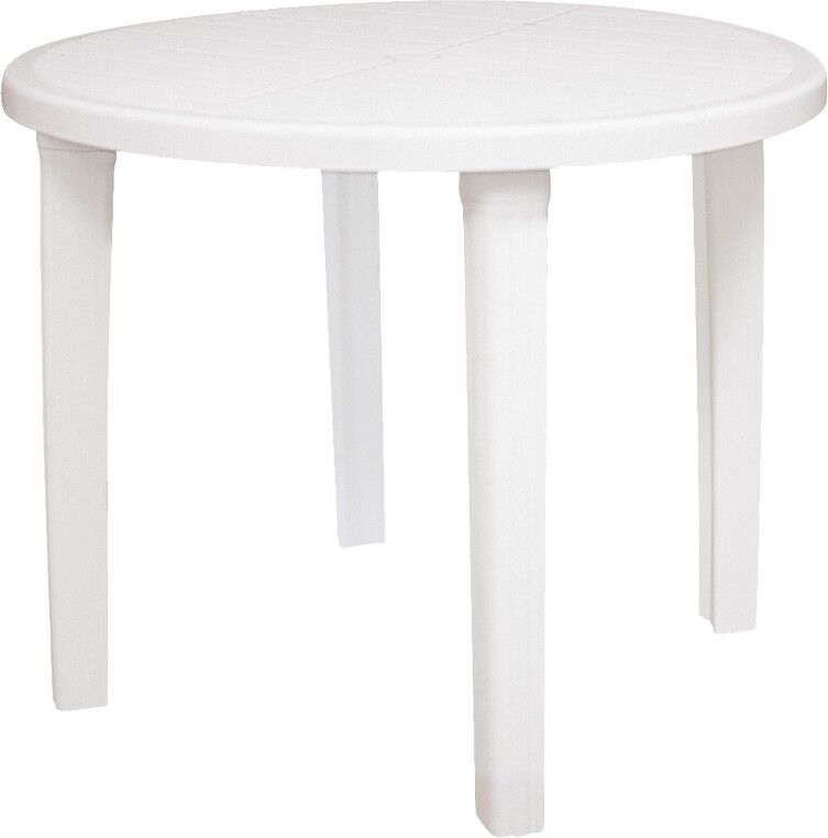 Mesa de Plástico Tramontina Cassino Redonda 89cm Branca