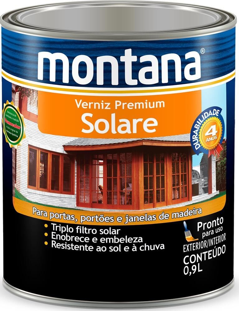 Verniz Solare Premium 900ml Mogno Brilhante Montana