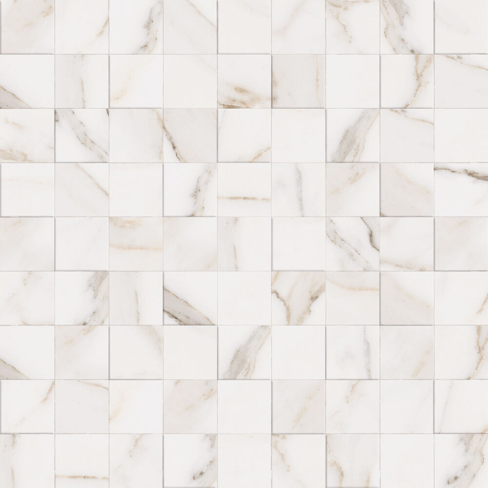 Porcelanato Simetria Marble White Retificado Relevo 58,4x58,4 Portinari