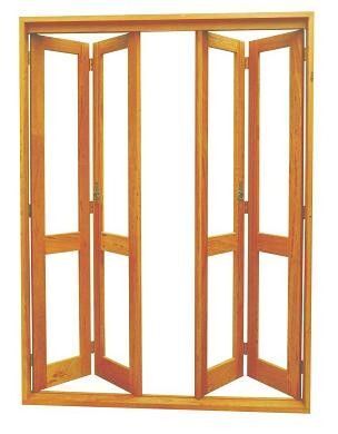 Porta Pantográfica Madeira Eucalipto Madecen 2,13x1,6m para Vidro Liso