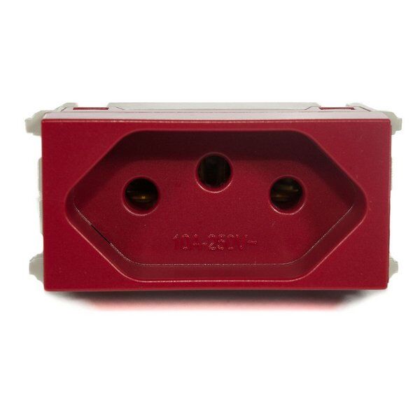 Módulo Tomada 2P+T Weg Refinatto Vermelho 10A