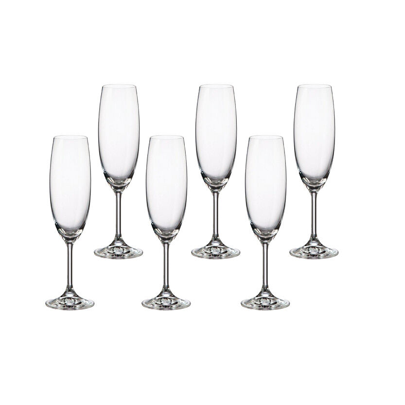 Jogo de Taças para Champagne 220ml Bohemia Martina 6 Peças