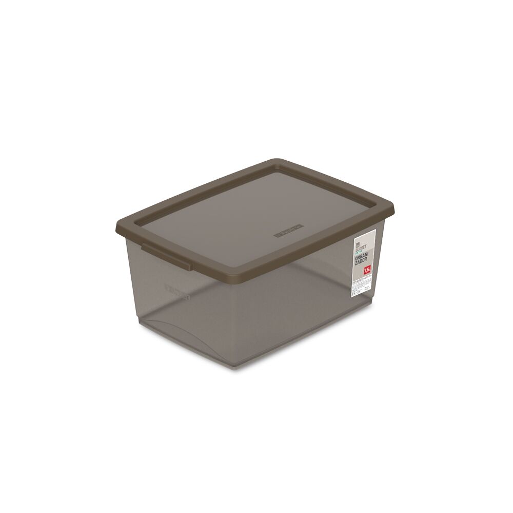 Organizador com tampa  My Closet  Camurça 7,5L 32,5x23,5x15,3