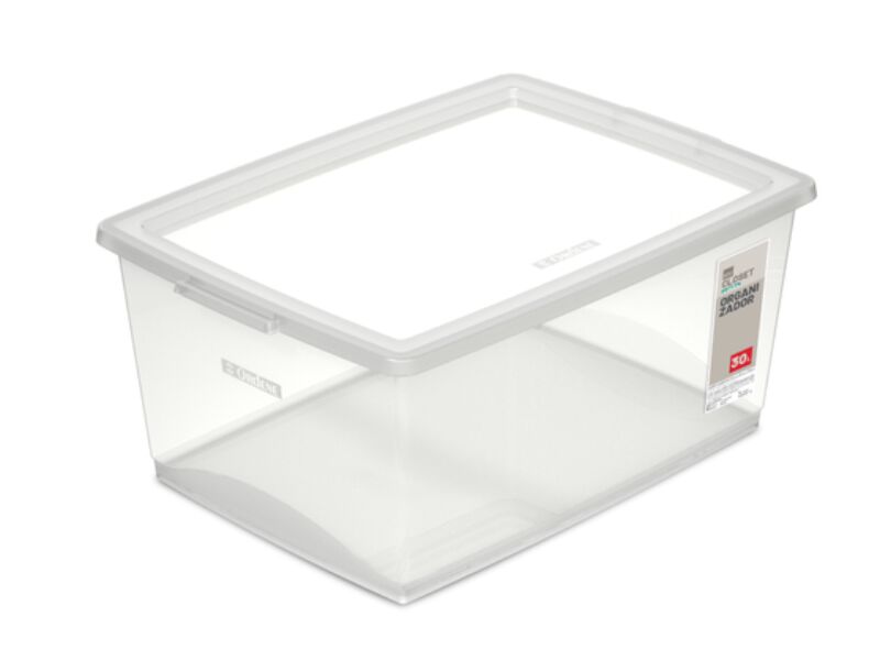Organizador com Tampa My Closet Natural 30L Ordene