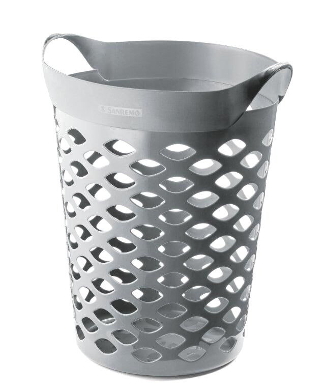 Cesto Flexível para Roupa Circular Sanremo 44L Cinza