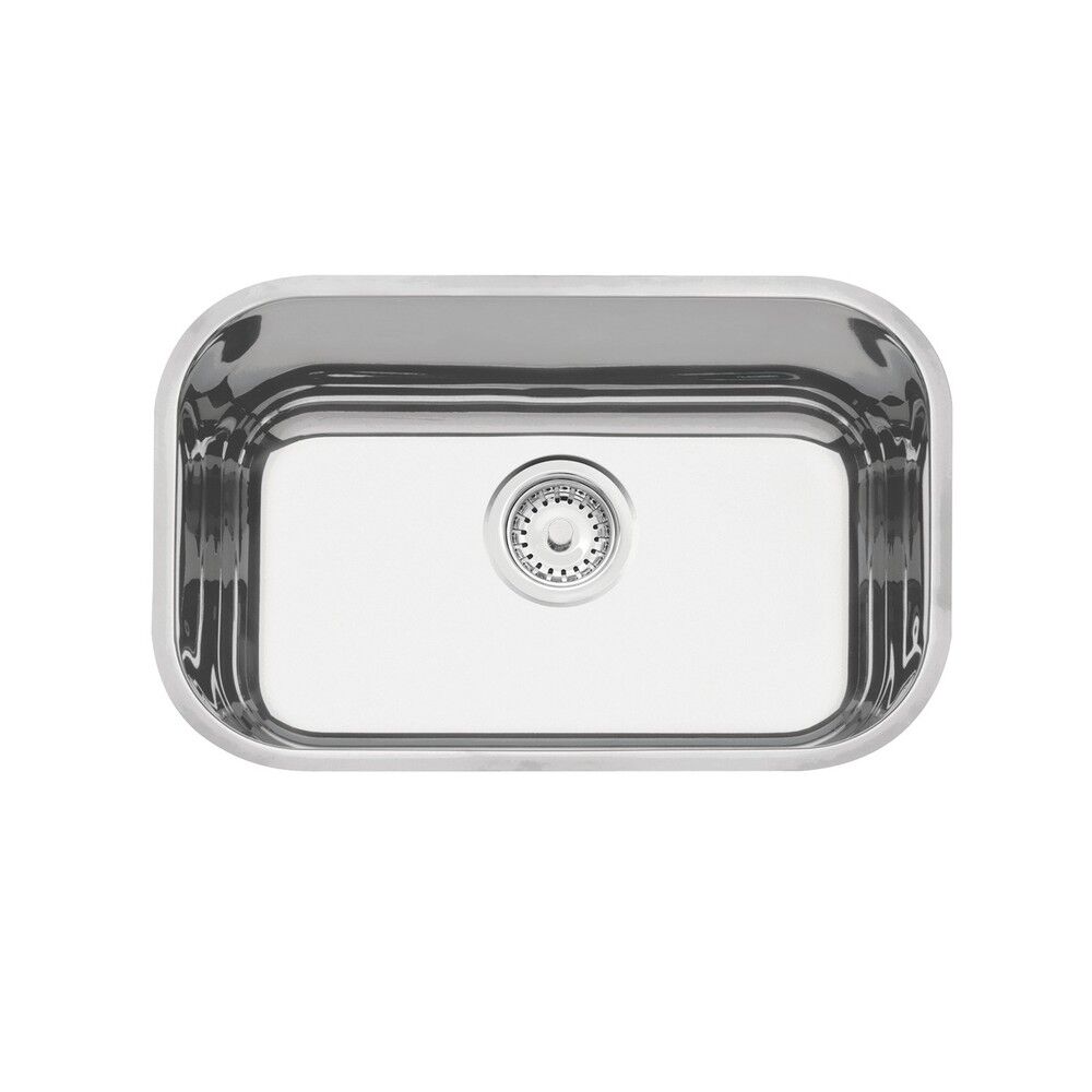 Cuba para cozinha de Embutir Inox Simples 47x30cm Alto Brilho Com Válvula Tramontina