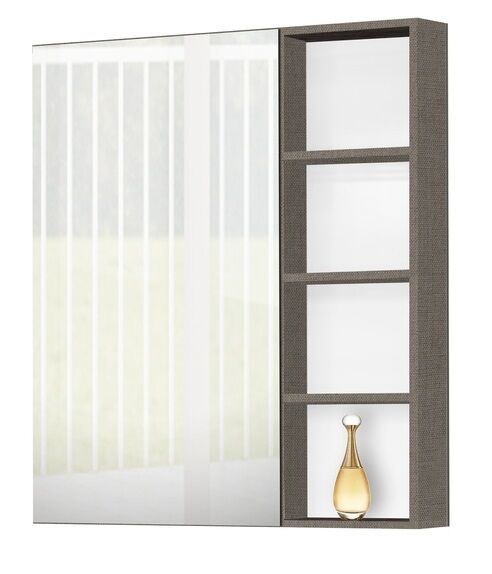 Espelheira para Banheiro MDF/MDP Allure Flex Grigio 65cm C-Linea