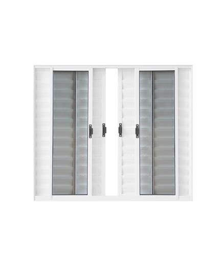 Janela Veneziana de Correr Alumínio Classic 6 Folhas 100x100 CRV