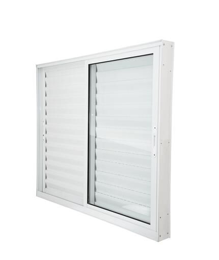 Janela Veneziana de Correr Alumínio CRV 100x150cm 3 Folhas Branca 992595