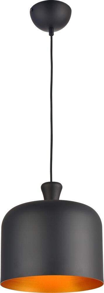 Pendente Avant 1 Lâmpada Bell 30cm E27 Preto Fosco