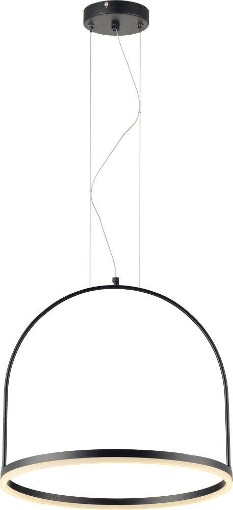 Pendente 1 Lâmpada Cage 55cm Preto Luz Amarela Avant