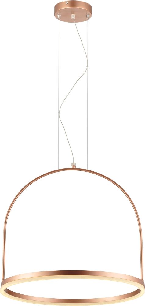Pendente 1 Lâmpada Cage 55cm Cobre Luz Amarela Avant