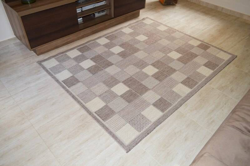 Tapete Rayza 1,5x2m Natural Look Tabuleiro Natural