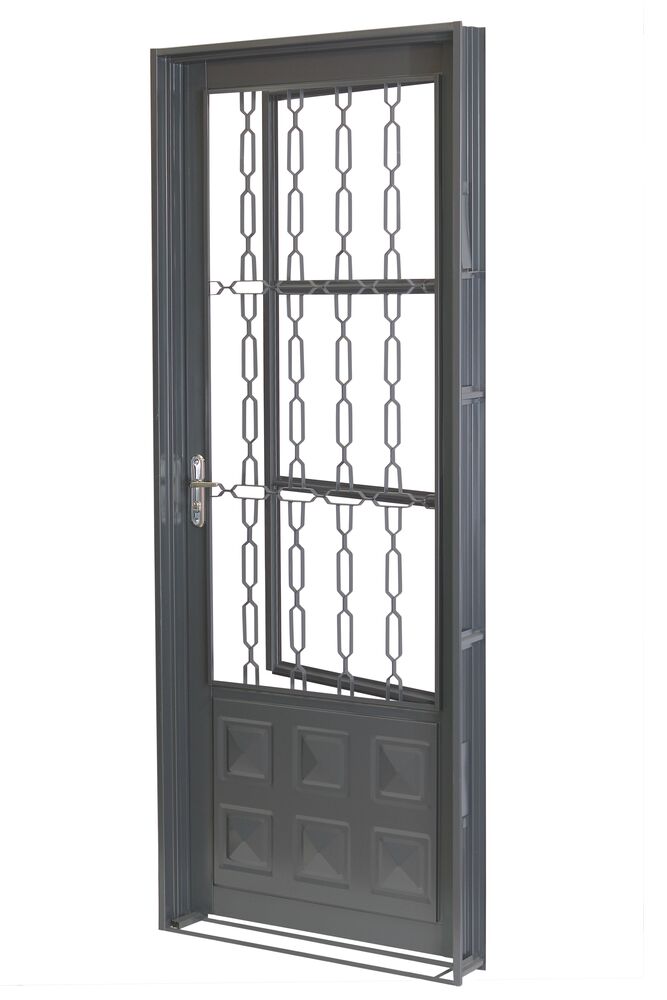 Porta de Abrir Aço CRV 2,15x0,84m Standard Cinza Esquerda R6,5 203601