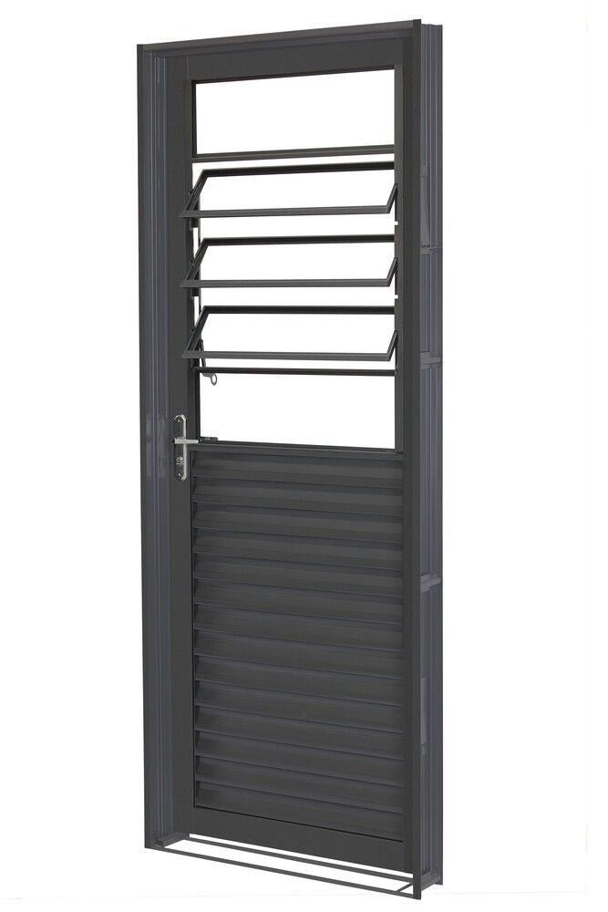 Porta de Abrir Aço CRV Standard Cinza 2,15x0,84m