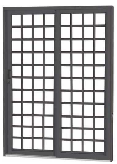 Porta de Correr Aço CRV 2,15x1,6m Roma Direita R12