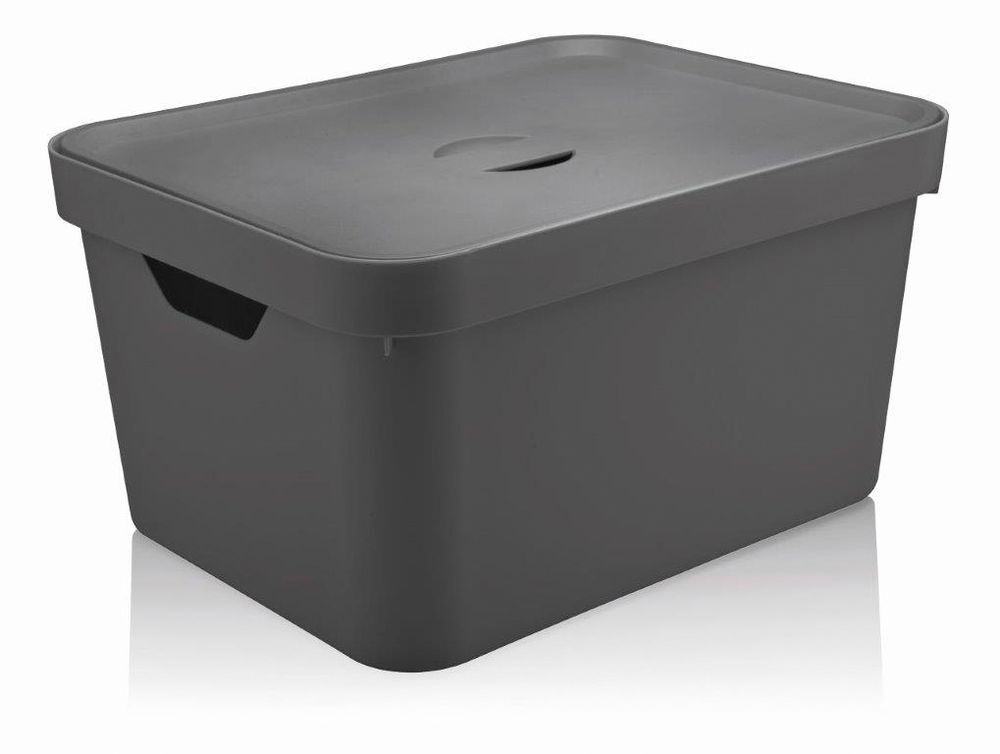 Caixa Organizadora Cube Martiplast 32L 24,5x46x36cm Cinza