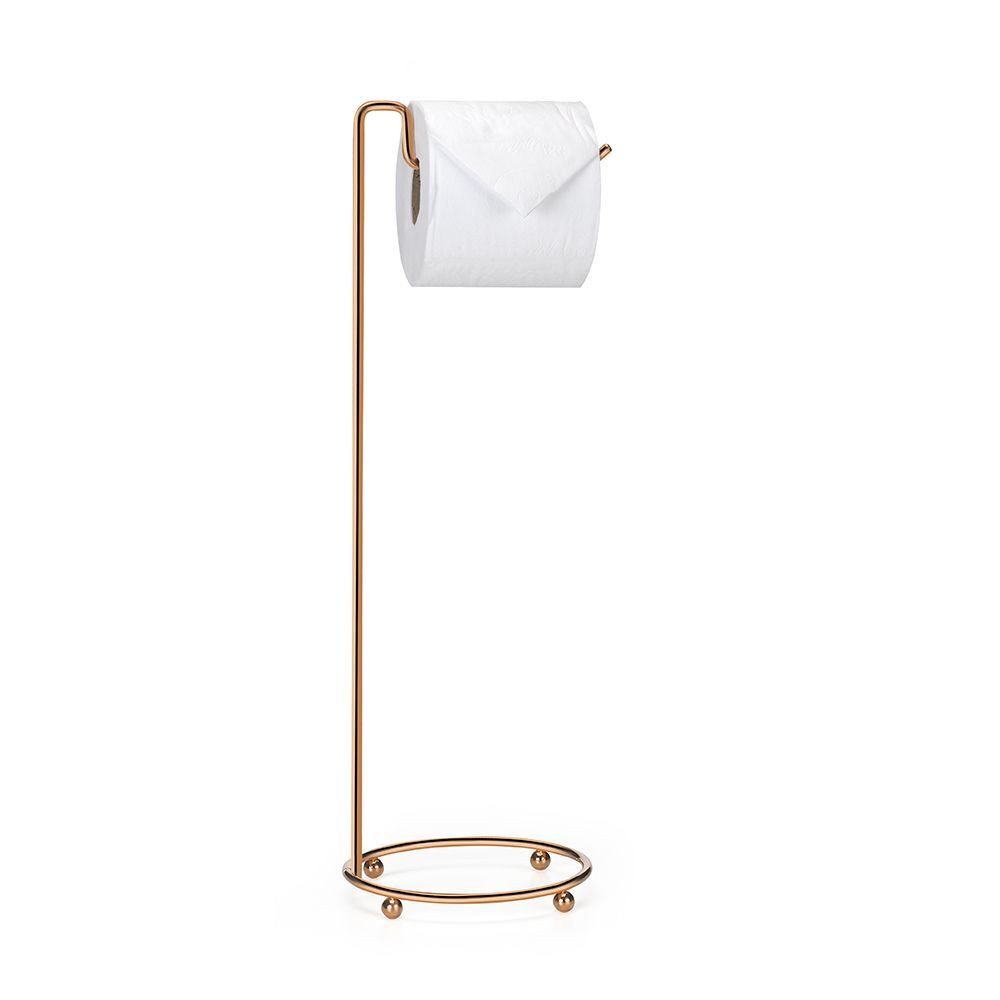 Porta Papel Higiênico de Piso Premium Unitário Dourado Arthi