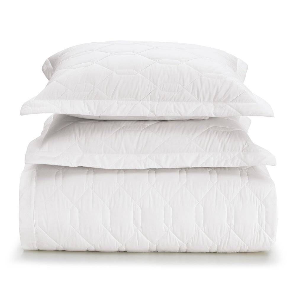 Kit Cobre Leito Queen Karsten Liss 180 Fios Branco 3 Peças