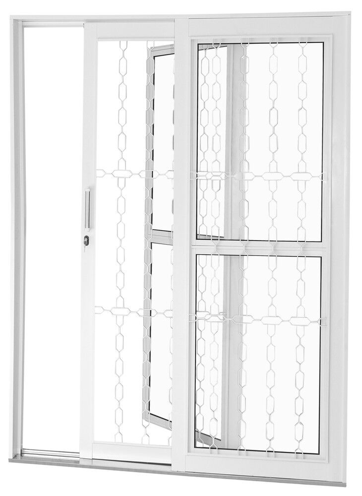 Porta de Correr Aço 2,15M X 1,60M Ideal Elo Branca Esquerda CRV