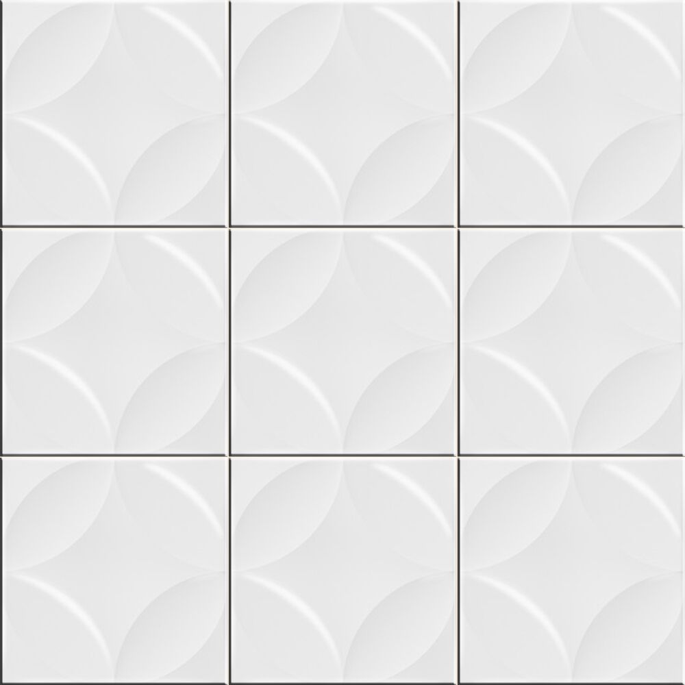 Faixa Decorativa Art Glamour Branco Acetinado 20,5x20,5 Sofistiq