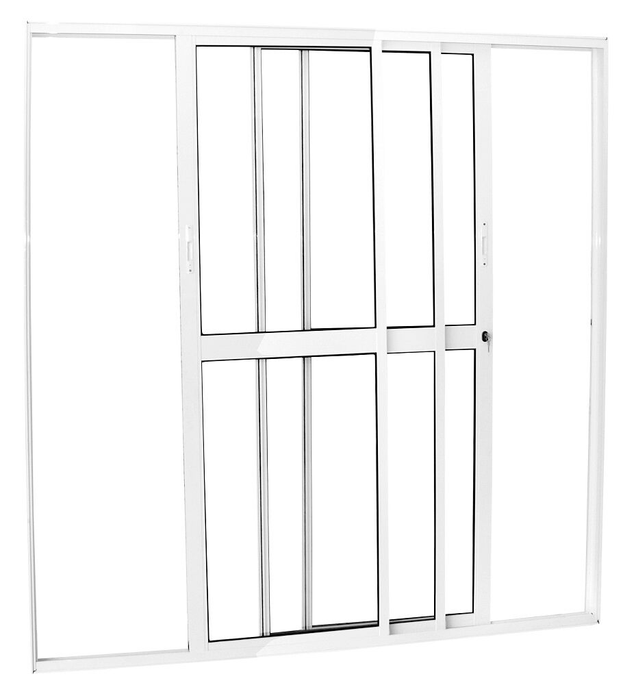 Porta de Correr Alumínio CRV 2,1x1,5m Nobre