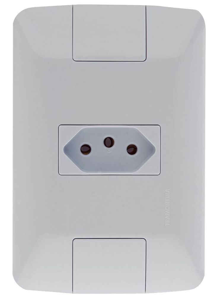 Conjunto Tomada Aria Branco 1 Módulo 2P + T 10A Tramontina