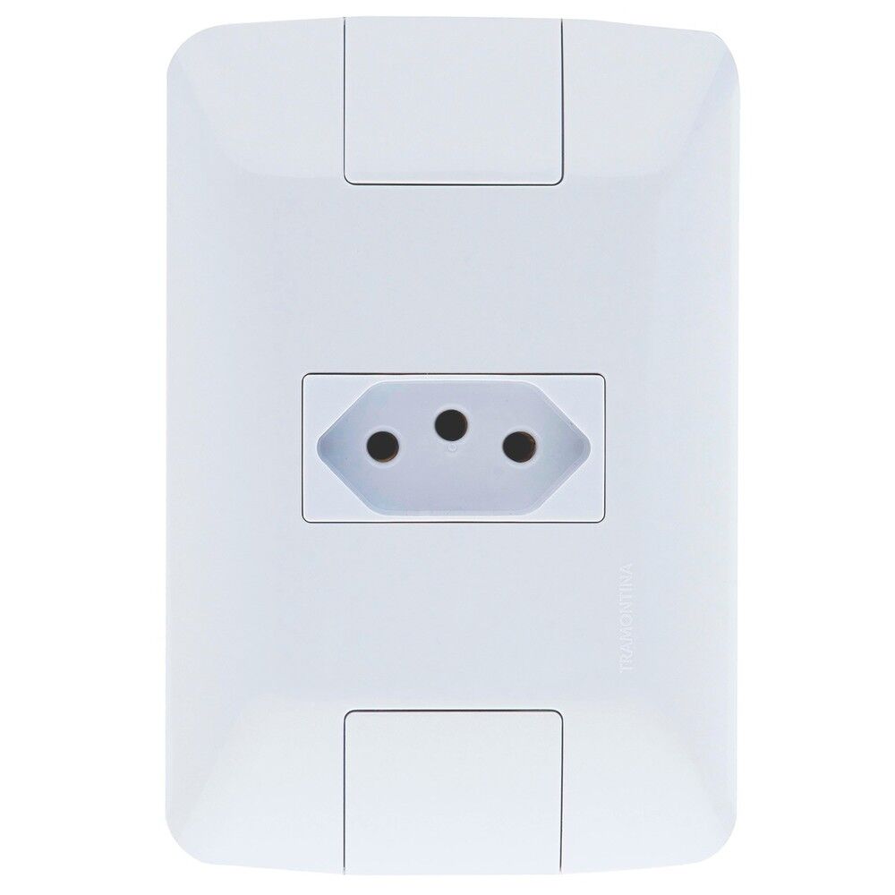 Conjunto Tomada Aria 1 Módulo 2P + T 20A Branco Tramontina