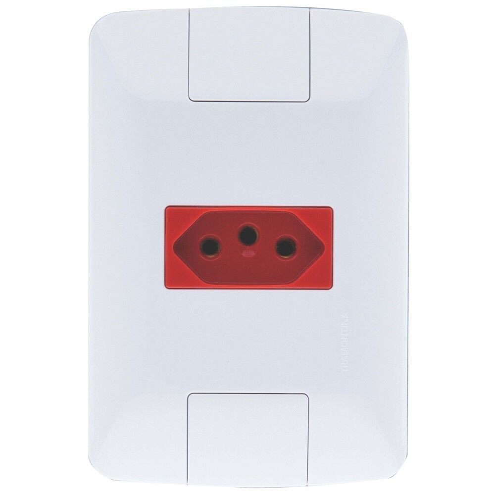 Conjunto Tomada Aria 1 Módulo 2P + T 20A Vermelho Tramontina