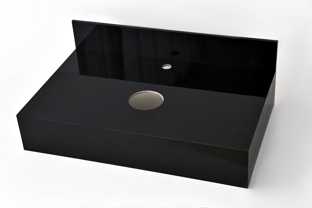 Bancada para Banheiro Moscou 50x80 Preto Málaga